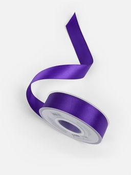 Лента атласная TEIRA, двухсторонняя, 25 мм, 25±1 м, фиолетовая №0470