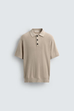 PURL KNIT POLO SHIRT - Zara фото 7