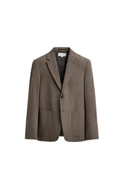 BLAZER TRAJE ESTRUCTURA 100% LANA / Marr?n vigor? - Zara фото 3