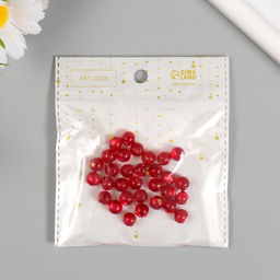 Цена за 2 шт. Бусины для творчества круглые «Рубиновый красный», набор 10 г, 0.7×0.7 см