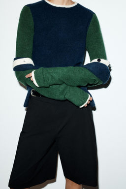 COLOUR BLOCK KNIT SWEATER - Zara фото 4