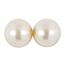 Бусина стеклянная Zlatka GBP-03 8 мм 52 шт на подложке в пакете с европодвесом №28 кремовый матовый