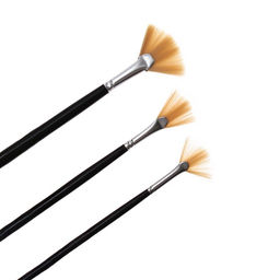 Набор кистей для рисования, 3 штуки, веерные, международный размер