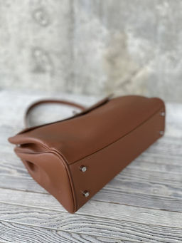 Женская кожаная сумка-портфель 8399-3 Рыжий - Sergio valentini фото 6