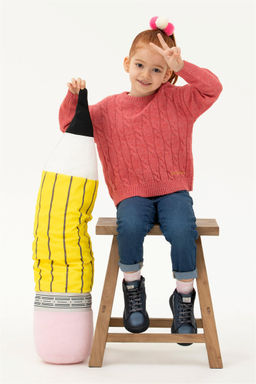 Розовый свитер для девочки - U.s. polo assn фото 4