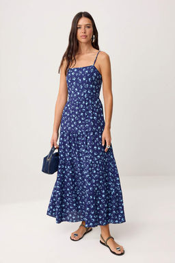 Indigo A Kesim _i_ek Desenli Boho Ask_l_ Midi Dokuma Elbise TWOSS21EL1341 - Trendyolmilla фото 3