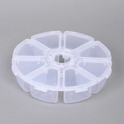 Цена за 10 шт. Органайзер для хранения мелочей, 8 ячеек "ИДЕЯДОМА", прозрачный, 10,5*3см (наклейка Селфи)