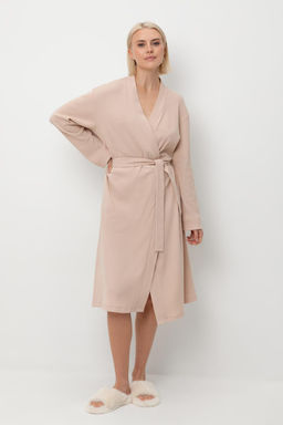 Е 50026/нюдовый беж халат жен