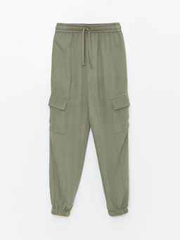 Beli Lastikli K?z ?ocuk Kargo Jogger Pantolon