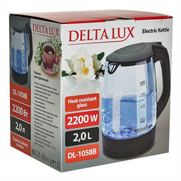 Чайник 2,0л DELTA LUX DL-1058B черный
