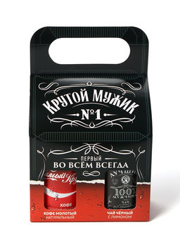 Подарочный набор Крутой мужик: чай 50 г, кофе 100 г