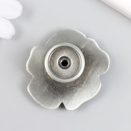 Ручка для шкатулки металл Пион состаренное серебро 3,9х4,4х2,5 см - Simaland фото 3