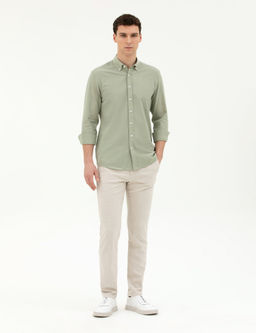 Ye_il Slim Fit Uzun Kollu G_mlek