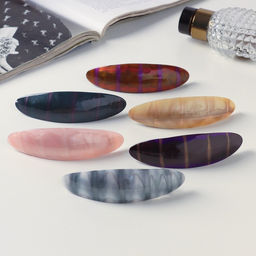 Цена за 2 шт. Заколка - автомат для волос «Сильва», колоритные полосы, 9 см, МИКС