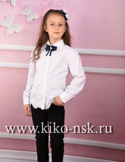 701289 Блуза с длинным рукавом и брошью ModaLora - Kiko фото 12