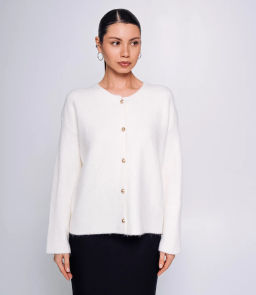 Кардиган #КТ7267, молочный