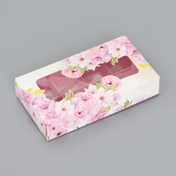 Цена за 5 шт. Коробка складная для 8 конфет «Цветочки», 9.8×17.7×3.5 см. Кондитерская упаковка