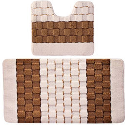 Комплект ковриков для в/к BANYOLIN SILVER из 2 шт 50х80/50х40см (кремовый)