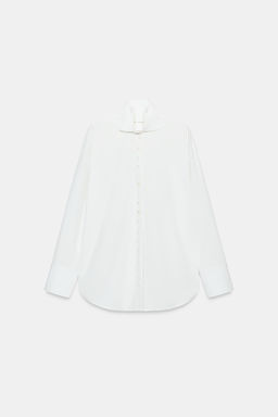 CAMISA POPEL?N BOTONES ZW COLLECTION / Blanco - Zara фото 7