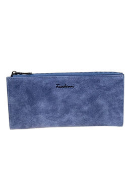 Женское портмоне из искусственной кожи, цвет голубой