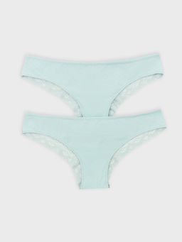 Трусы женские бразилиана (2 шт.) серые с орнаментом - Mark formelle фото 9