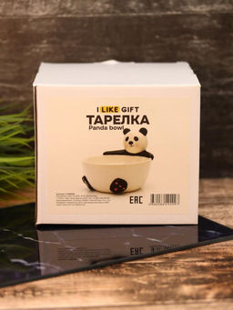 Тарелка глубокая керамическая Panda bowl, 13 х 15 х 15 см