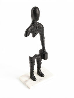 Сувенир "Опустошение" алюминий, мрамор 15,5х10,5х41,5 см