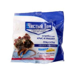 ТЭ Чистый дом Гранулы от крыс и мышей с запахом сыра 125 гр