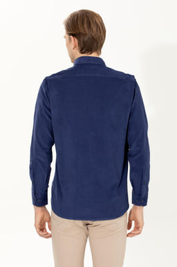 Мужская синяя скидка рубашки с длинным рукавом в корзине - U.s. polo assn фото 11