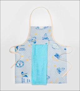 Набор: фартук, полотенце Принт кофе Цвет голубой