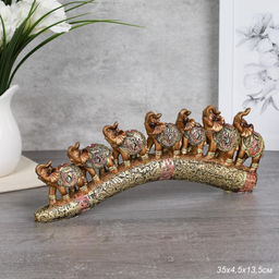 Статуэтка Слоны на бивне / 7149A /уп 18/