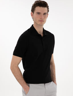 Siyah Regular Fit %100 Pamuk Polo Yaka Basic Ti__rt - Pierre cardin фото 3