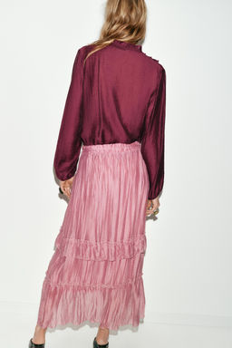 RUFFLED MIDI SKIRT - Zara фото 23