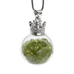 Кулон Шар с подвижными шариками из хризолита 20мм