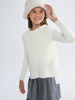 Fiyonk Detayl? K?z ?ocuk Triko S?veter