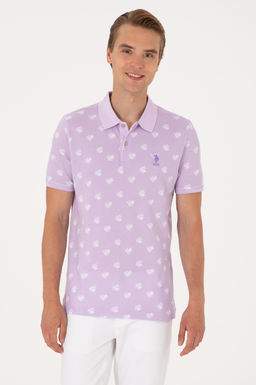 Erkek Regular Fit Lila Polo Yaka Ti__rt Sepette S_rpriz _ndirim