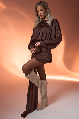 Платье Муза (шоколадный) - Эльза фото 11