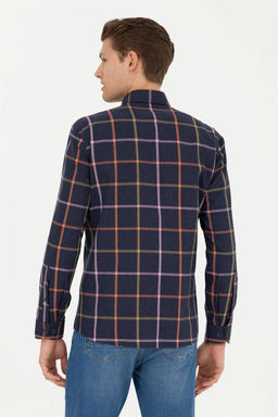 Мужская темно-синяя рубашка с длинным рукавом - U.s. polo assn фото 5