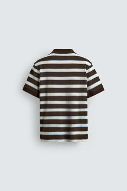 VERTICAL TEXTURED POLO SHIRT - Zara фото 8