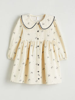 Bebe Yaka F?rf?rl? K?z ?ocuk Elbise