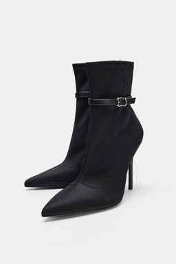 HEELED ANKLE BOOTS WITH BUCKLE - Zara фото 3