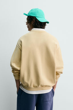 WASHED PRINTED SLOGAN SWEATSHIRT - Zara фото 3