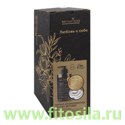 Набор по уходу за телом Ритуал ароматерапии Сантал-Ветивер»Гель-масло для душа Сантал-Ветивер 450мл, баттер-мусс для тела Корица-Кардамон, 150мл 9205