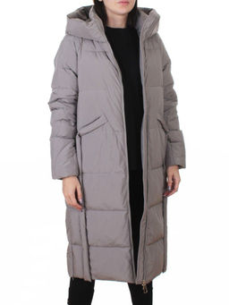 018 GRAY Пальто зимнее женское (200 гр. холлофайбер)