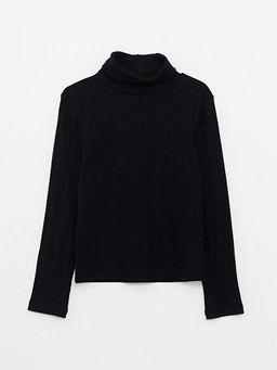 Bal?k?? Yaka Basic Uzun Kollu K?z ?ocuk Ti??rt