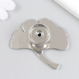 Ручка для шкатулки металл «Лист веер», серебро, 5×5.4 см