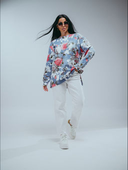 Роуз свитшот женский (голубой) - Lovetex фото 2