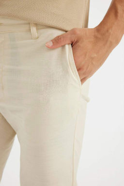 Прямые брюки-чинос из парусины - Defacto фото 4