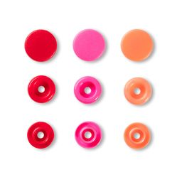 Кнопка PRYM 393002 PL Color Snaps пластик d 12.4 мм 30 шт. красный/розовый/оранжевый