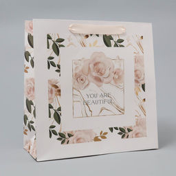 Цена за 2 шт. Пакет подарочный ламинированный квадратный, упаковка, Beautiful, 30?30?12 см